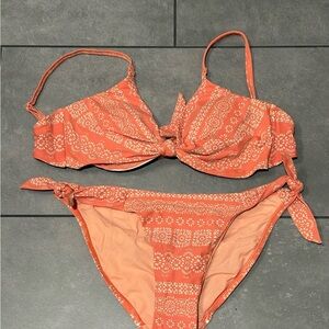 Robin Piccone Coral Print Bikini Set Size M